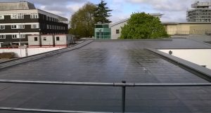 Kingsley Roofing completed an Elastoflex liquid waterproofing system on this hospital roof in Berkshire